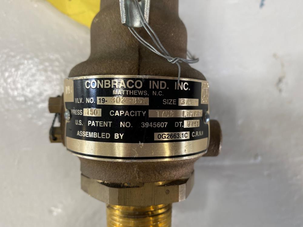 Conbraco 3/4" x 1" NPT 150# Bronze Relief Valve 19-302-35